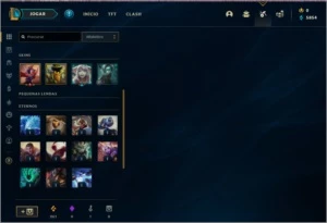 Conta League of Legends Platina 3(54% WR) 5 Skins Lendárias LOL