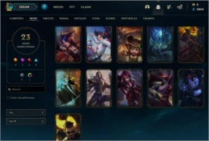 Conta League of Legends Platina 3(54% WR) 5 Skins Lendárias LOL