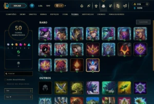 Unranked com 35 Champs e 8 Skins - League of Legends LOL