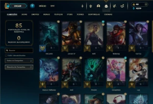 Mestre com 30 Champs e 7 Skins - League of Legends LOL