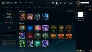 Conta LOL - DIAMANTE 1 (75PDL) - Altíssimo MMR - League of Legends
