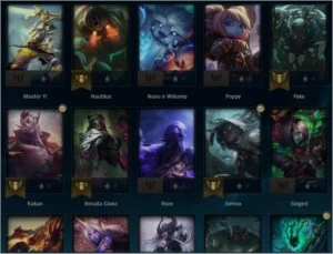 Conta Plat 1 com 62% de winrate - League of Legends LOL