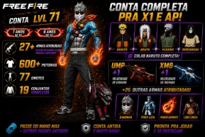 Conta de Free fire pra jogador de AP e X1