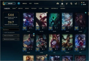 Conta platina 4 com 430 SKINS e TODOS os champs - League of Legends LOL