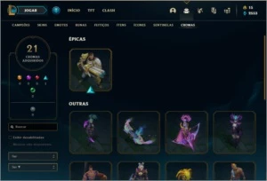 Conta platina 4 com 430 SKINS e TODOS os champs - League of Legends LOL