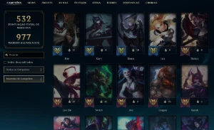 Unranked com TODOS os champs e 211 Skins ( Nivel 500 ) - League of Legends LOL