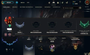 Unranked com TODOS os champs e 211 Skins ( Nivel 500 ) - League of Legends LOL