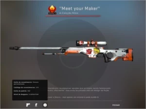 AWP asiimov BS (float 0.5693) + etiqueta - Counter Strike CS