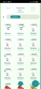 Conta pokémon Go, nvl37 vários lendários, 100% eshinys - Pokemon GO