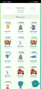 Conta pokémon Go, nvl37 vários lendários, 100% eshinys - Pokemon GO