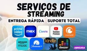 Kindle E Youtube | Prime Video/Max/Canva/Paramount/Deezer/Am - Assinaturas e Premium