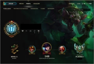 Conta Platina 1 Season 3 - League of Legends LOL