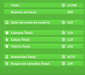 Conta Roblox com mais de 21 mil robux gastos+extras