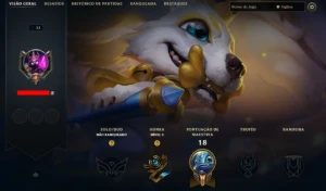 Conta LoL com skin prestígio