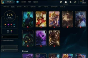 CONTA NVL433 TODOS OS CHAMPS 176SKINS - League of Legends LOL