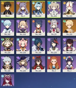 Conta AR 24 Com 4 personagens Tier 5 estrelas - Genshin Impact
