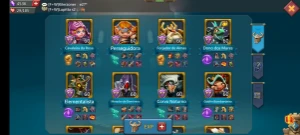 600M+ de T4, 350M+ de poder, Vai até Reino K1343, 20 heróis - Lords Mobile