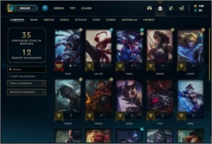 Conta platina 1 com 3 skins e 24 champs - League of Legends LOL