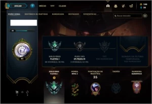 Conta platina 1 com 3 skins e 24 champs - League of Legends LOL