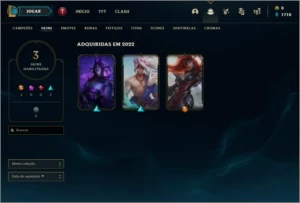 Conta plat 1/ 31 champions/ 3 skins - League of Legends LOL