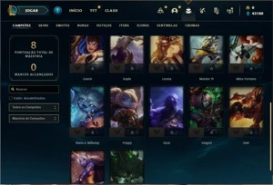Conta ouro 4 com 22 Champs e 2 Skins + 2 Espolios - League of Legends LOL