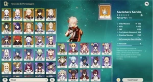 15 PERSONAGENS 5 ESTRELAS + CONSTELAÇÕES + ARMAS 5 ESTRELAS - Genshin Impact