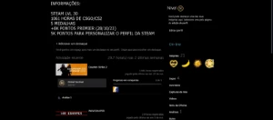 Conta Cs2 Prime + 8K Pontos Premier + 5 Medalhas + 1000 Hrs - Counter Strike
