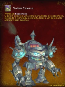 Montaria Golem Celeste WOW