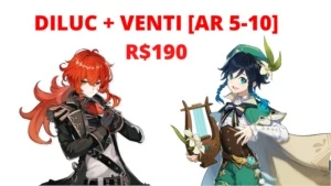 Diluc + Venti [ESTOQUE LOTADO] - Genshin Impact