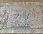 Tela para bordar em juta TJ-87 - 90 x 55 cm - Artesanato e Personalizados