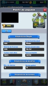 CONTA CLASH ROYALE COM EMAIL: lvl 10 - Arena 9 - 600 gemas