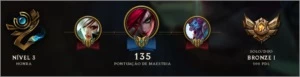 V>Conta Bronze 1 md5 2 vitórias 28 champions 4 skins Bom mmr - League of Legends LOL