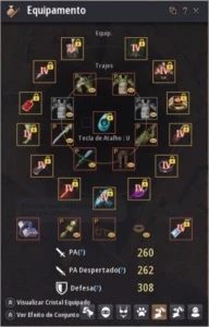 BDO SA Pacote Lendário, Musa lvl 62 - 262 AP - Black Desert