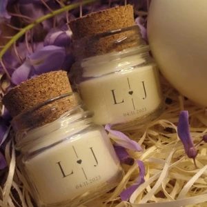 Mini Vela Aromática — Lembrancinha de Casamento
