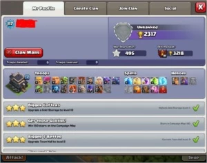 CLASH OF CLANS CV 9  Semi Full