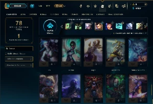 Esmeralda 1 com 60 Champs e 10 Skins + Honra 5 - League of Legends LOL