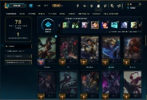 Esmeralda 1 com 60 Champs e 10 Skins + Honra 5 - League of Legends LOL