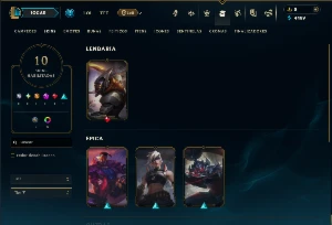 Esmeralda 1 com 60 Champs e 10 Skins + Honra 5 - League of Legends LOL