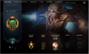 Acc LOL Platina - 132 campeões - 166 skins - 222 icones - League of Legends