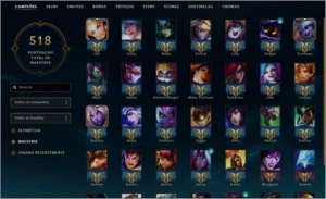 Acc LOL Platina - 132 campeões - 166 skins - 222 icones - League of Legends
