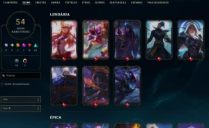 Conta LoL 54 Skins - League of Legends