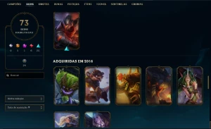 6628 Rp - 73 Skins - 60 Essencias Miticas League Of Legends LOL