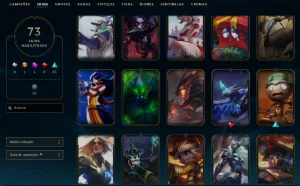 6628 Rp - 73 Skins - 60 Essencias Miticas League Of Legends LOL