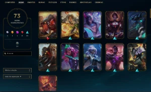 6628 Rp - 73 Skins - 60 Essencias Miticas League Of Legends LOL