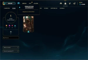 Conta ouro 4 com 21 Champs e 1 Skin + 3 Fragmentos - League of Legends LOL