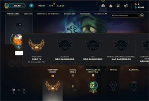Conta ouro 4 com 21 Champs e 1 Skin + 3 Fragmentos - League of Legends LOL