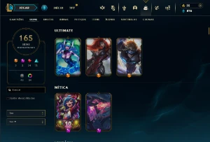 Conta FA com 165 Skins BARATINHA - League of Legends LOL