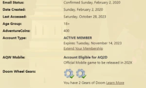 Conta AQW Top - Adventure Quest World
