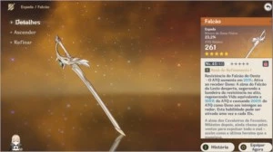 GENSHIN IMPACT AR25 VENTI-JEAN ARMA T5 FALCÃO