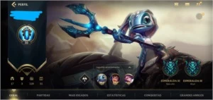 Conta Wild Rift Esmeralda lll+ 69% de winrate +12k Wild Core - League of Legends LOL